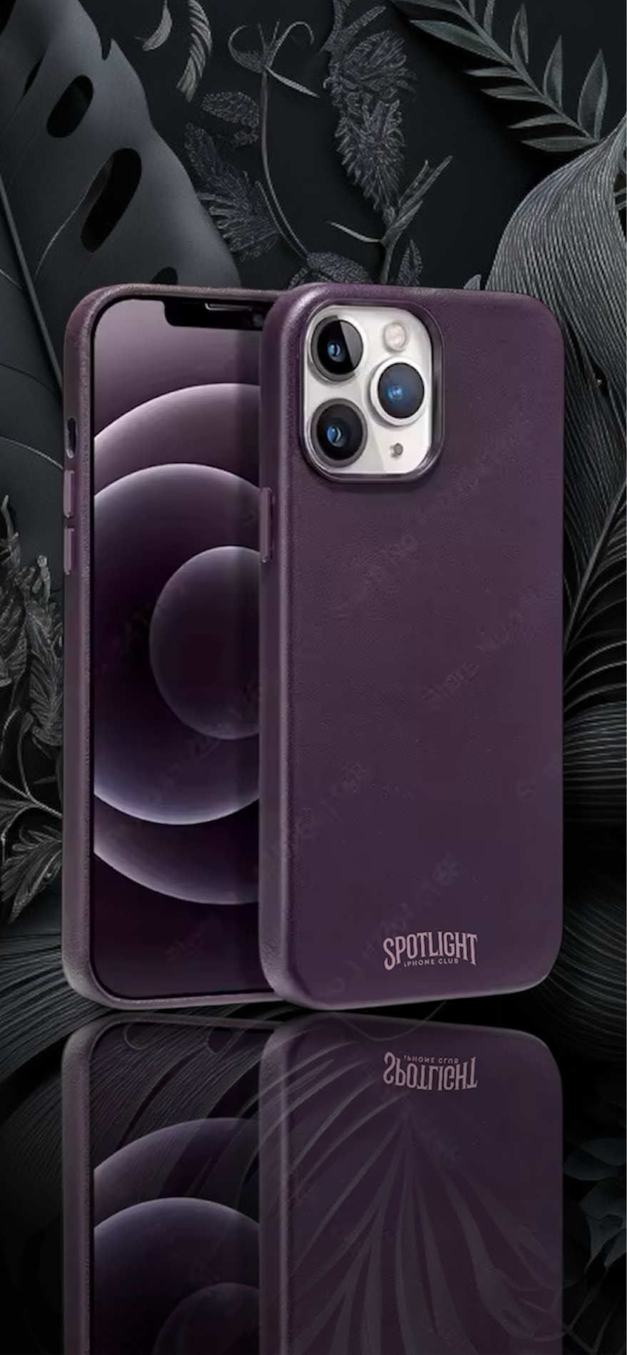 Midnight Matte Black/Gold-orange/purple/jungle-green-Sleek&Protection